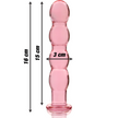 NEBULA-SERIEN AV IBIZA - MODELL 10 DILDO BOROSILIKATGLAS ROSA 16,5 CM -O- 3,5 CM