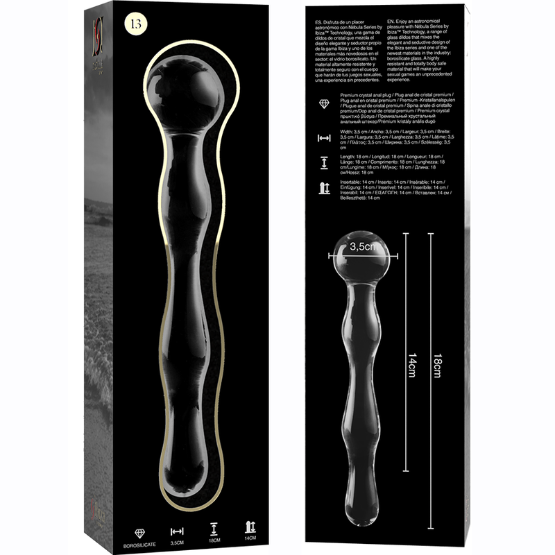 NEBULA SERIES BY IBIZA - Kirkas Dildo, 18 cm Ø 3,5 cm