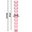 NEBULA SERIES BY IBIZA - MODEL 22 DILDO BOROSILICATE GLASS PINK 21.5 CM -O- 2.5 CM
