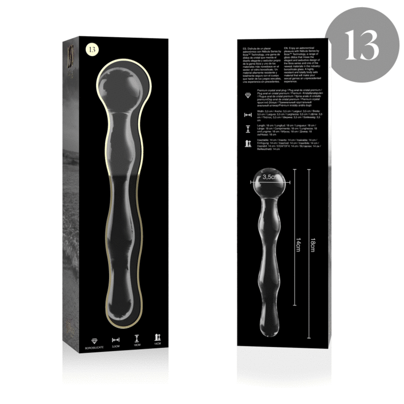 NEBULA SERIES BY IBIZA - Kirkas Dildo, 18 cm Ø 3,5 cm