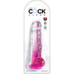 KING COCK - REALISTISK PENIS MED PUNG 16,5 CM ROSA