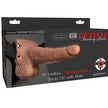 FETISH FANTASY SERIES - Säädettävät valjaat realistisella 15 cm liukulilla, ladattavat kivekset ja värinä