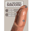 KING COCK - REALISTISK SILIKONDILDO ELITE 20,3 CM KARAMELL