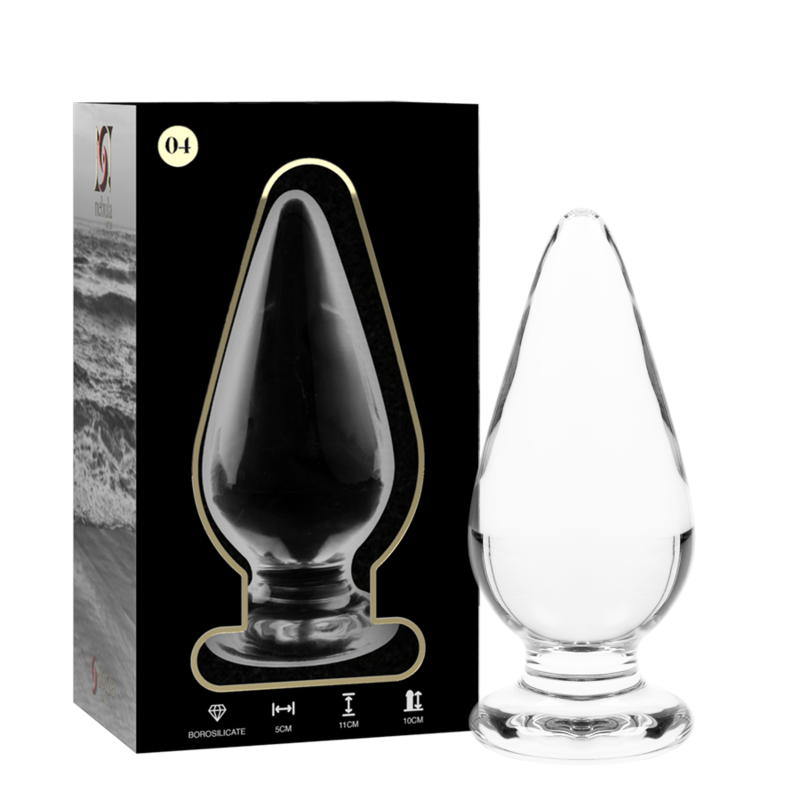 NEBULA-SERIEN FRÅN IBIZA - MODELL 4 ANALPLUGG BOROSILIKATGLAS KLAR 11 CM -O- 5 CM