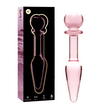 NEBULA SERIES BY IBIZA - MODELL 7 ANALSPLUGG BOROSILIKATGLAS ROSA 13.5 CM -O- 3 CM