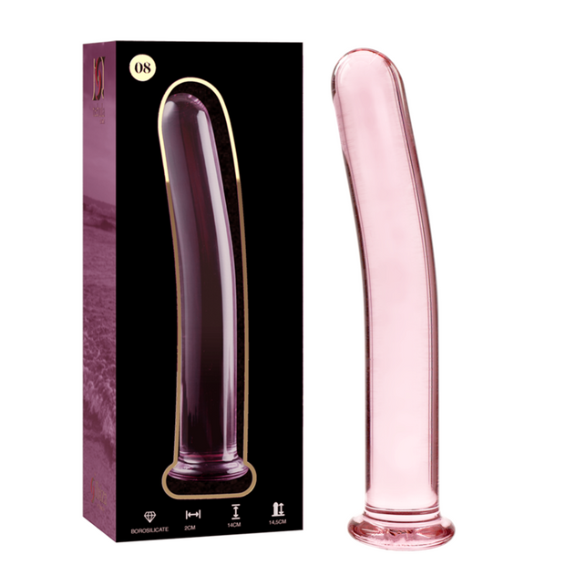 NEBULA SERIES BY IBIZA - Model 8 boorisilikaattilasi dildo, pinkki 14,5 cm x 2 cm