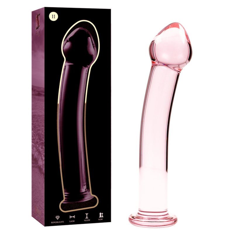 NEBULA SERIES AV IBIZA - MODELL 11 DILDO BOROSILIKATGLAS ROSA 16 CM -O- 3 CM