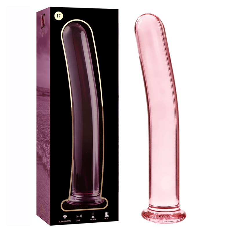 NEBULA SERIES BY IBIZA - MODELL 17 DILDO BOROSILIKATGLAS ROSA 18.5 CM -Ø- 3 CM