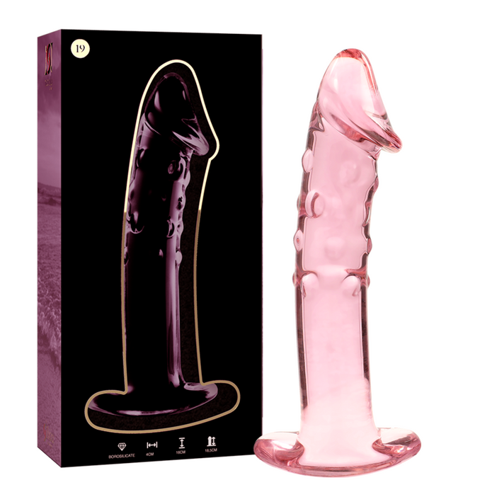 NEBULA SERIES BY IBIZA - MODELL 19 DILDO BOROSILIKATGLAS ROSA 18,5 CM -O- 4 CM