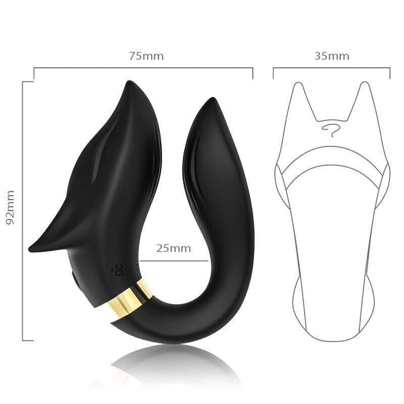 ARMONY - RÄV-VIBRATOR FÖR PAR FJÄRRKONTROLL SVART