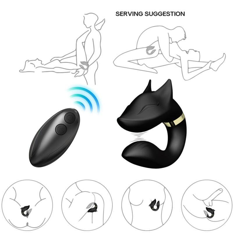 ARMONY - RÄV-VIBRATOR FÖR PAR FJÄRRKONTROLL SVART