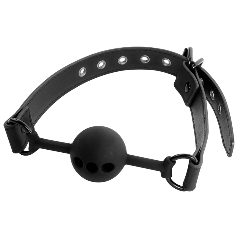 FETISH SUBMISSIVE BONDAGE - Hengittävä silikoninen suukapula