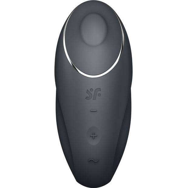 SATISFYER - TAP & CLIMAX 1 PÅLÄGGSVIBRATOR SVART