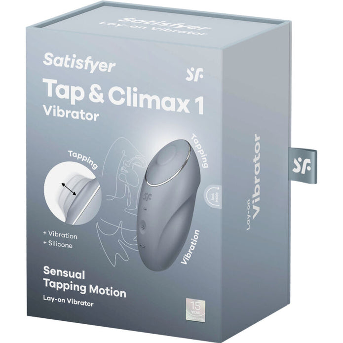 SATISFYER - TAP & CLIMAX 1 VIBRATOR ATT LÄGGA PÅ GRÅ