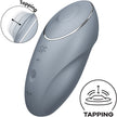 SATISFYER - TAP & CLIMAX 1 VIBRATOR ATT LÄGGA PÅ GRÅ