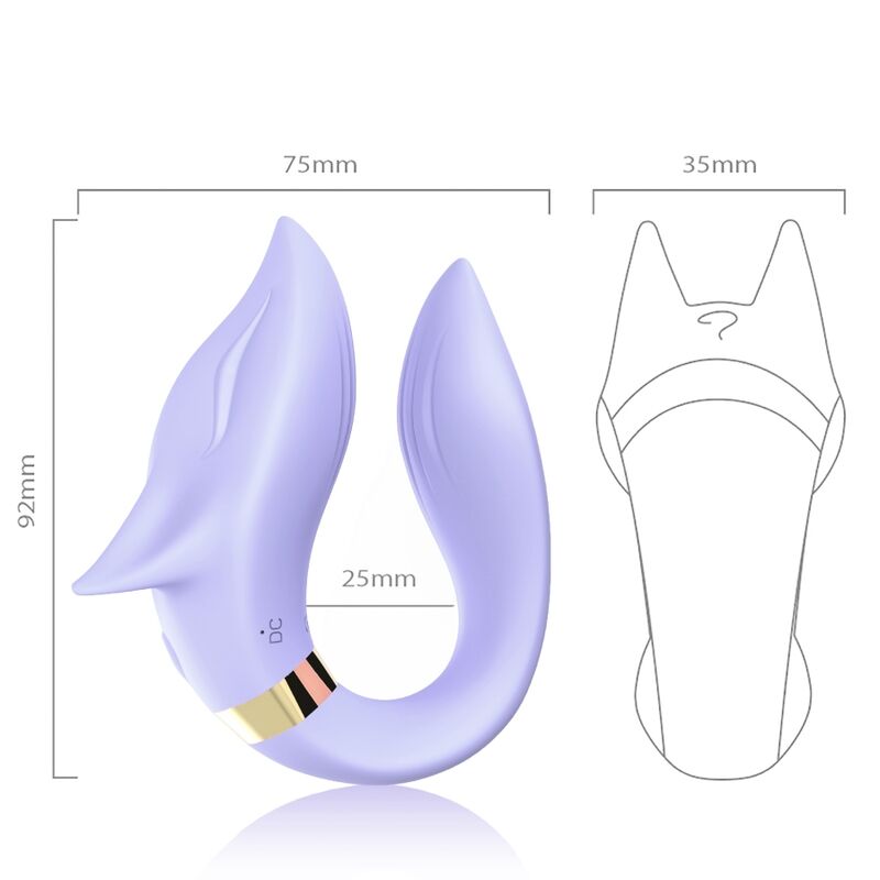 ARMONY - RÄV-VIBRATOR FÖR PAR FJÄRRKONTROLL LILA