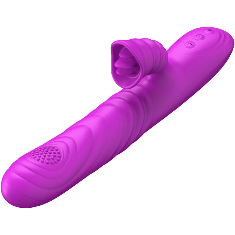 ARMONY - monitoimivibraattori stimuloivalla kielekkeellä ja lämpötoiminnolla, violetti