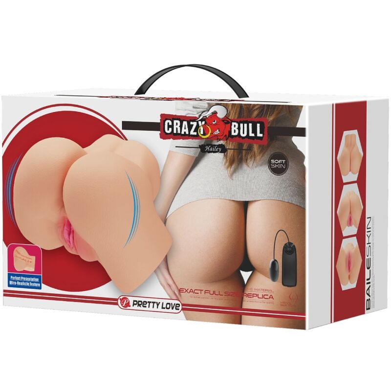 CRAZY BULL - REALISTISK VAGINA- OCH ANALVIBRATOR HAILEY