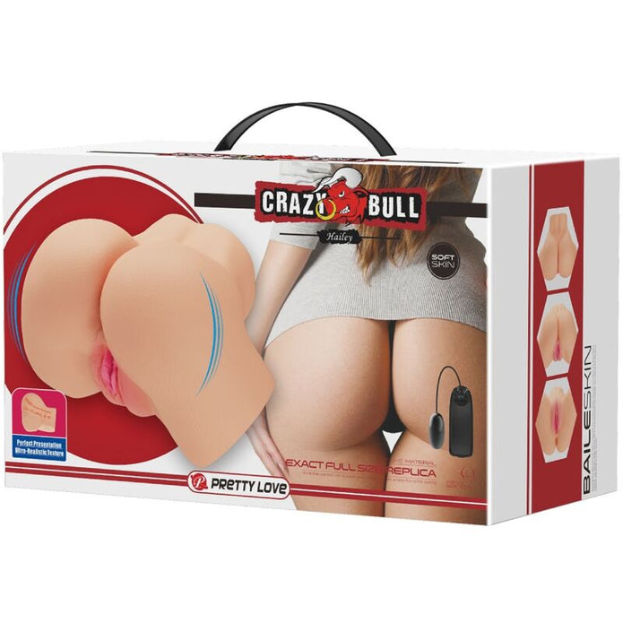 CRAZY BULL - REALISTISK VAGINA- OCH ANALVIBRATOR HAILEY