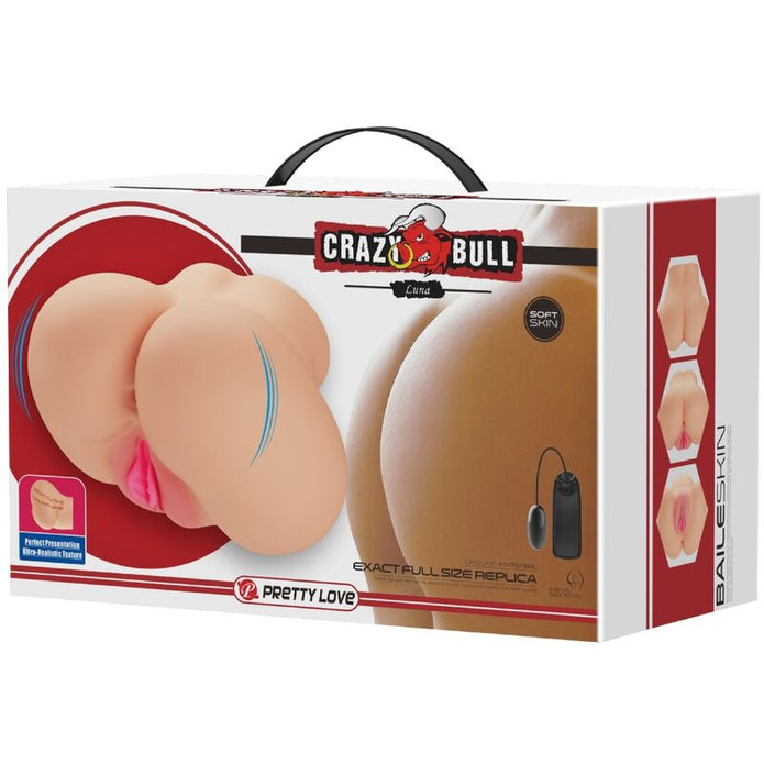 CRAZY BULL - REALISTISK VAGINA- OCH ANUSVIBRATOR LUNA