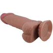 PRETTY LOVE - SLIDING SKIN SERIES REALISTIC DILDO WITH SLIDING BROWN SKIN SUCTION CUP 19.4 CM