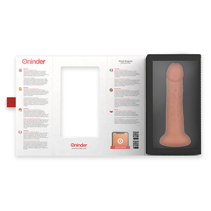 ONINDER - LITEN BOGOTÁ VIBRATOR DILDO 9 HASTIGHETER NATURLIG 17,5 CM -O- 4 CM - GRATIS APP