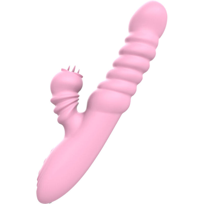 ARMONY - monitoimivibraattori stimuloivalla kielekkeellä ja lämpötoiminnolla, pinkki