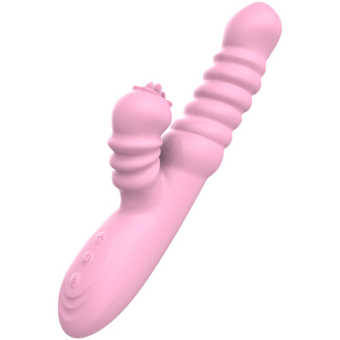 ARMONY - monitoimivibraattori stimuloivalla kielekkeellä ja lämpötoiminnolla, pinkki