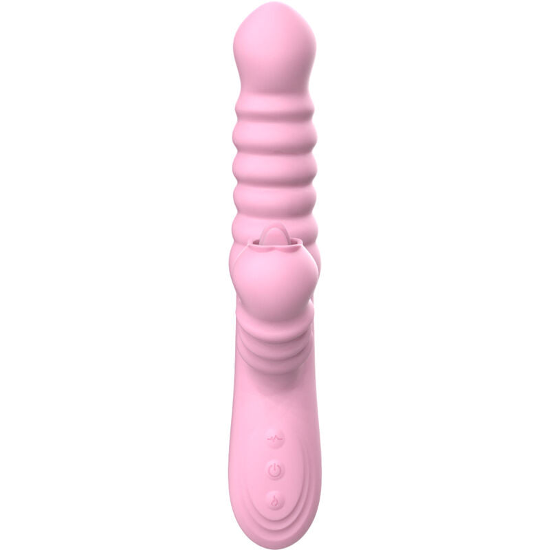 ARMONY - monitoimivibraattori stimuloivalla kielekkeellä ja lämpötoiminnolla, pinkki