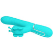 PRETTY LOVE - monitoiminen rabbit-vibraattori 4-in-1 Butterfly, aqua green