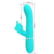PRETTY LOVE - monitoiminen rabbit-vibraattori 4-in-1 Butterfly, aqua green