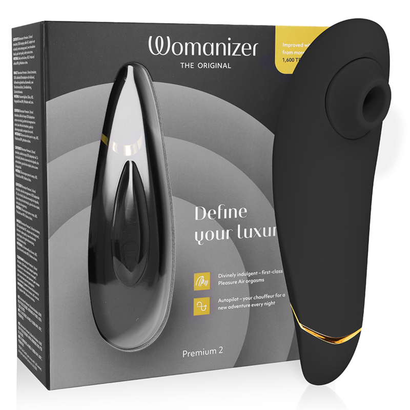 WOMANIZER - Premium 2 - klitoriskiihotin, musta