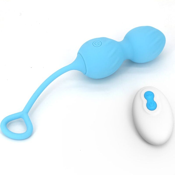ARMONY - BLOSSOMS VAGINAL HANTEL VIBRATION FJÄRRKONTROLL 10 VIBRATIONER BLÅ