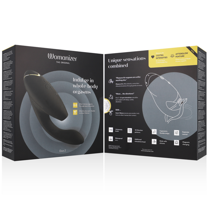 WOMANIZER - DUO 2 STIMULATOR SVART