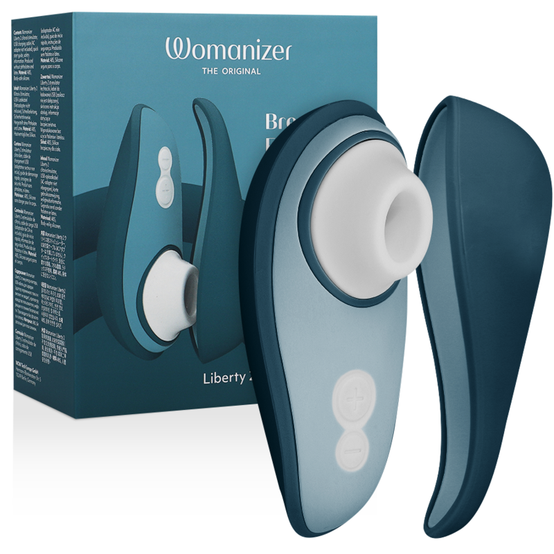 WOMANIZER - LIBERTY 2 KLITORISSTIMULATOR & SUGFUNKTION BLÅ