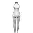 SUBBLIME - 951801 haaraton verkkobody pitsillä ja korkealla kauluksella, musta, One Size