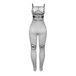 SUBBLIME - 952112 verkkobody rinta- ja vatsakoristeilla, musta, One Size