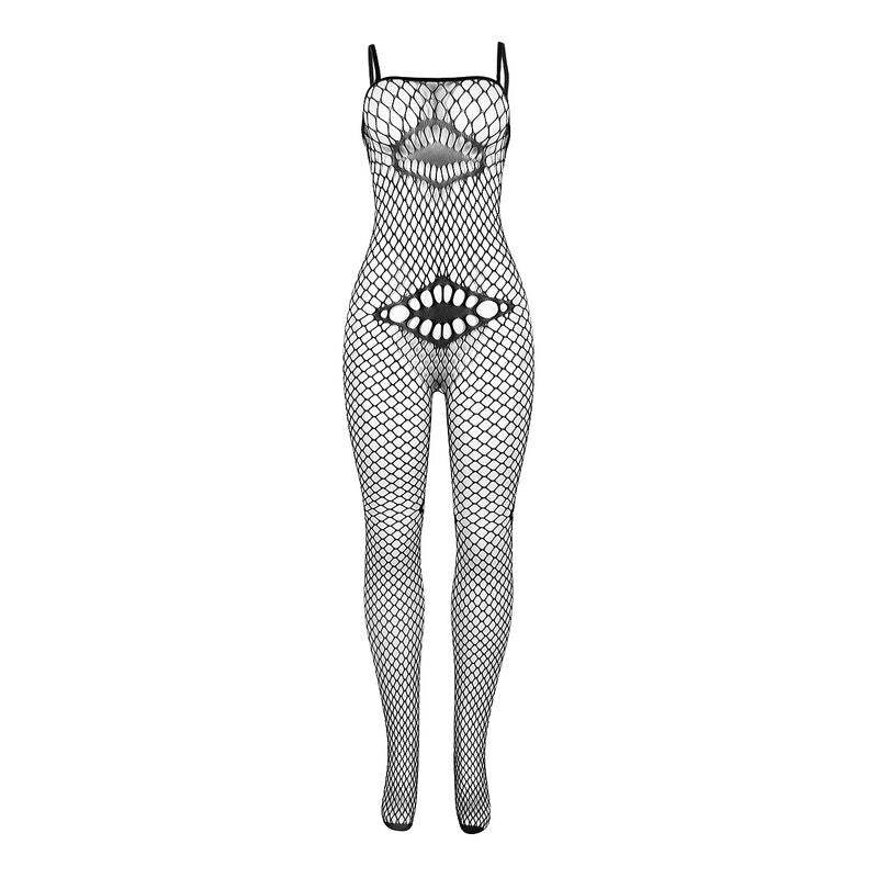 SUBBLIME - 952112 verkkobody rinta- ja vatsakoristeilla, musta, One Size