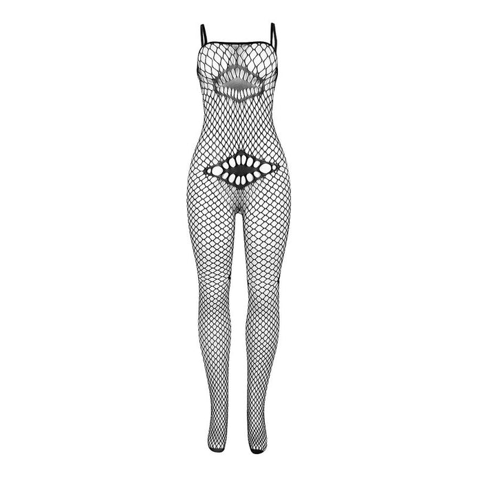 SUBBLIME - 952112 verkkobody rinta- ja vatsakoristeilla, musta, One Size