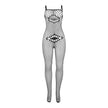 SUBBLIME - 952112 verkkobody rinta- ja vatsakoristeilla, musta, One Size