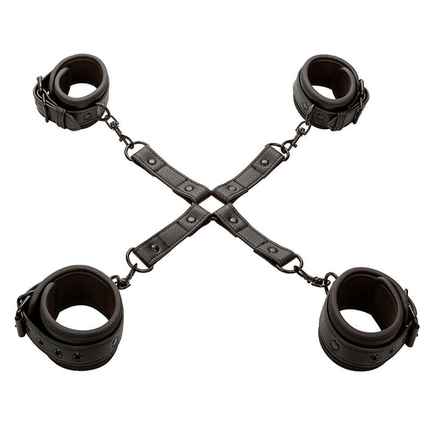 CALEXOTICS - NOCTURNAL HOG TIE-KOPPLING JUSTERBAR LÄDER SVART