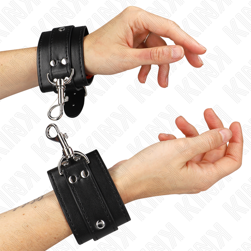 KINK - Lukittavat säädettävät ranneremmit 21–28 cm musta