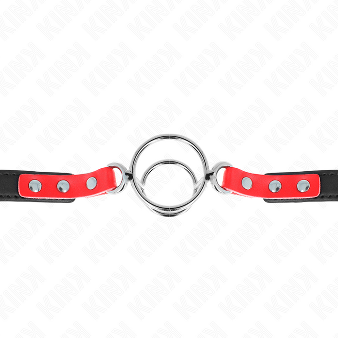 KINK - GAG WITH MULTIPLE O-RINGS 4 / 4.8 CM RED 38 X 56 CM