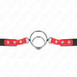 KINK - GAG WITH MULTIPLE O-RINGS 4 / 4.8 CM RED 38 X 56 CM