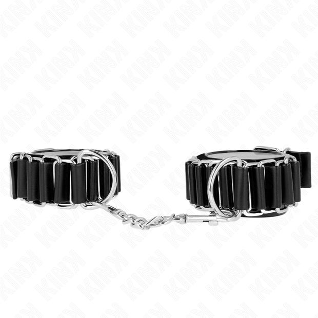 KINK - GÅNGJÄRNLIKNANDE TUNNA HANDBOJOR SVARTA JUSTERBARA 16-22 CM X 3,5 CM