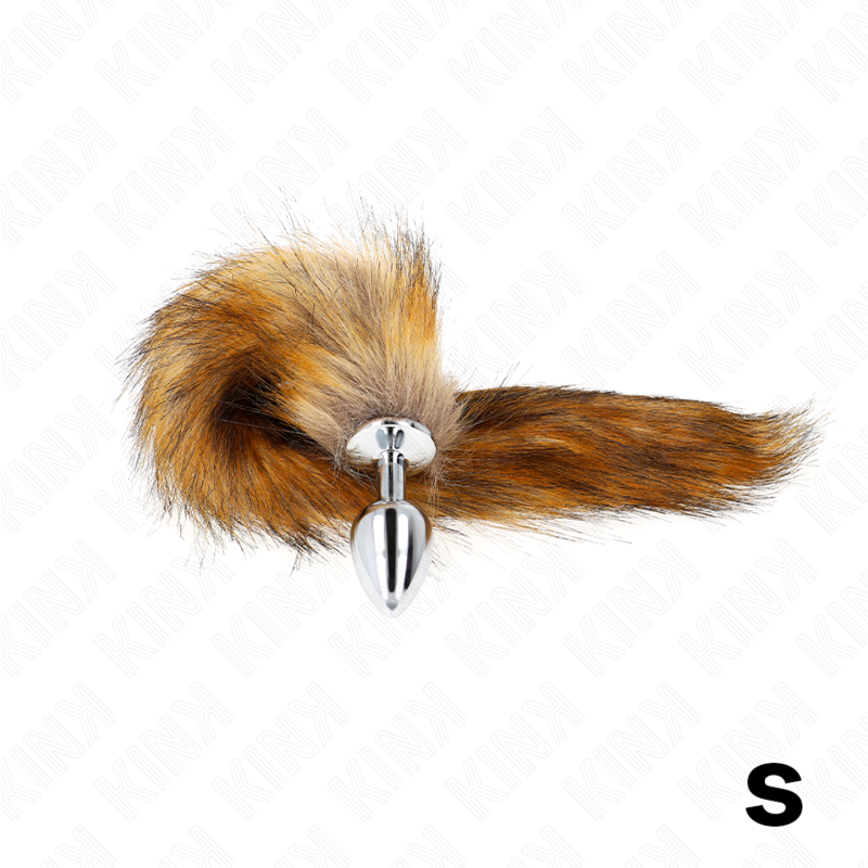 KINK - ANALPLUGG STORLEK S 7 X 3 CM MED SYNTETISK SVANS 40 CM BRUN