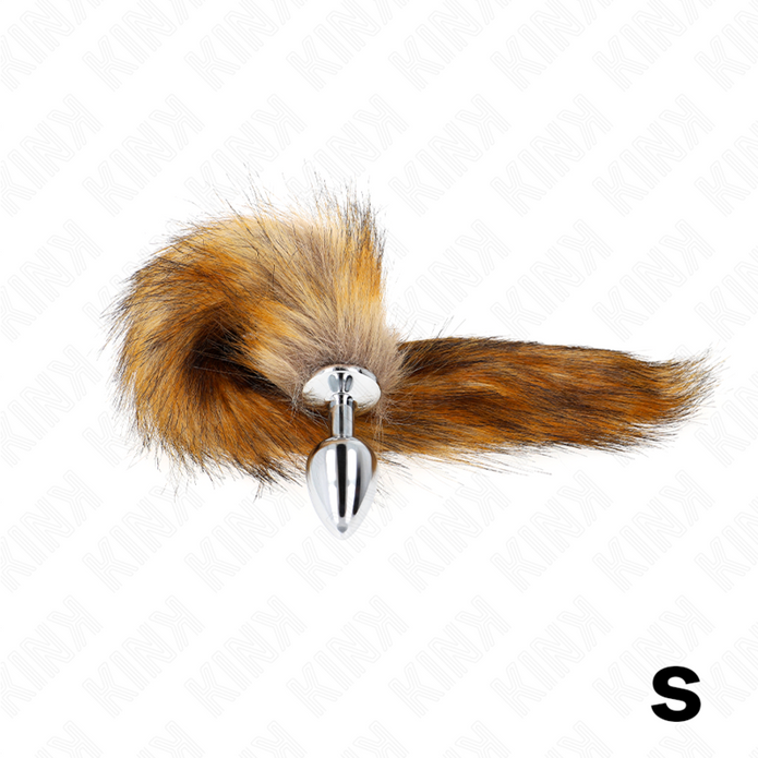 KINK - ANALPLUGG STORLEK S 7 X 3 CM MED SYNTETISK SVANS 40 CM BRUN