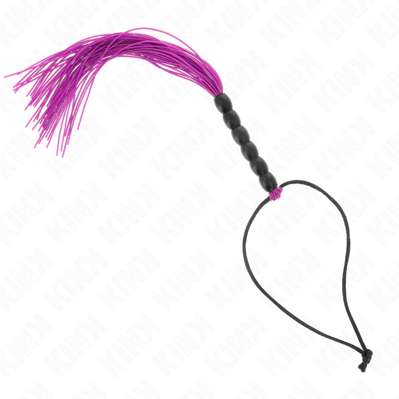KINK - LITET SILIKONSPLITTRINGSREDSKAP MED 6 LILA PÄRLOR 26 CM
