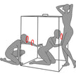 SECRET DOME - KINK CLUB CABIN SCANDALE BLACK & RED