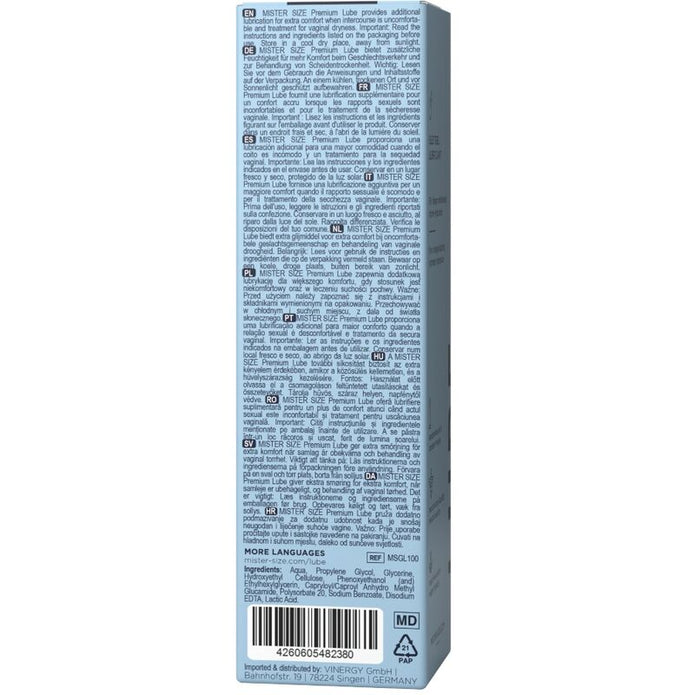 MISTER SIZE - Vesipohjainen Premium-liukuvoide 100 ml